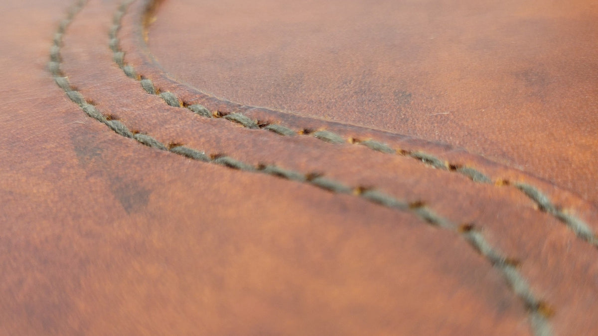 Medium Two-Layer Notebook Cover – Decorative Stitch (Sketchbook Included) – Brown / dark brown thread