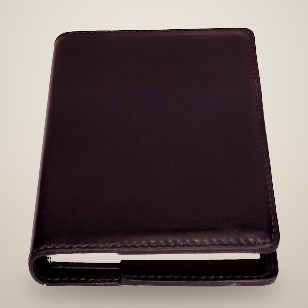 Medium Leather Notebook Cover (Sketchbook Included) – Black / black thread