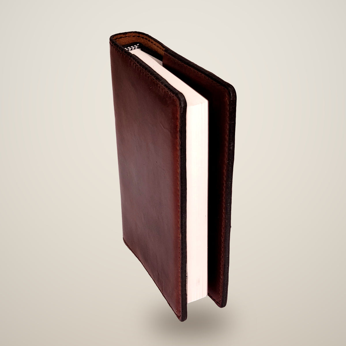 Medium Leather Notebook Cover (Sketchbook Included) – Brown / dark brown thread