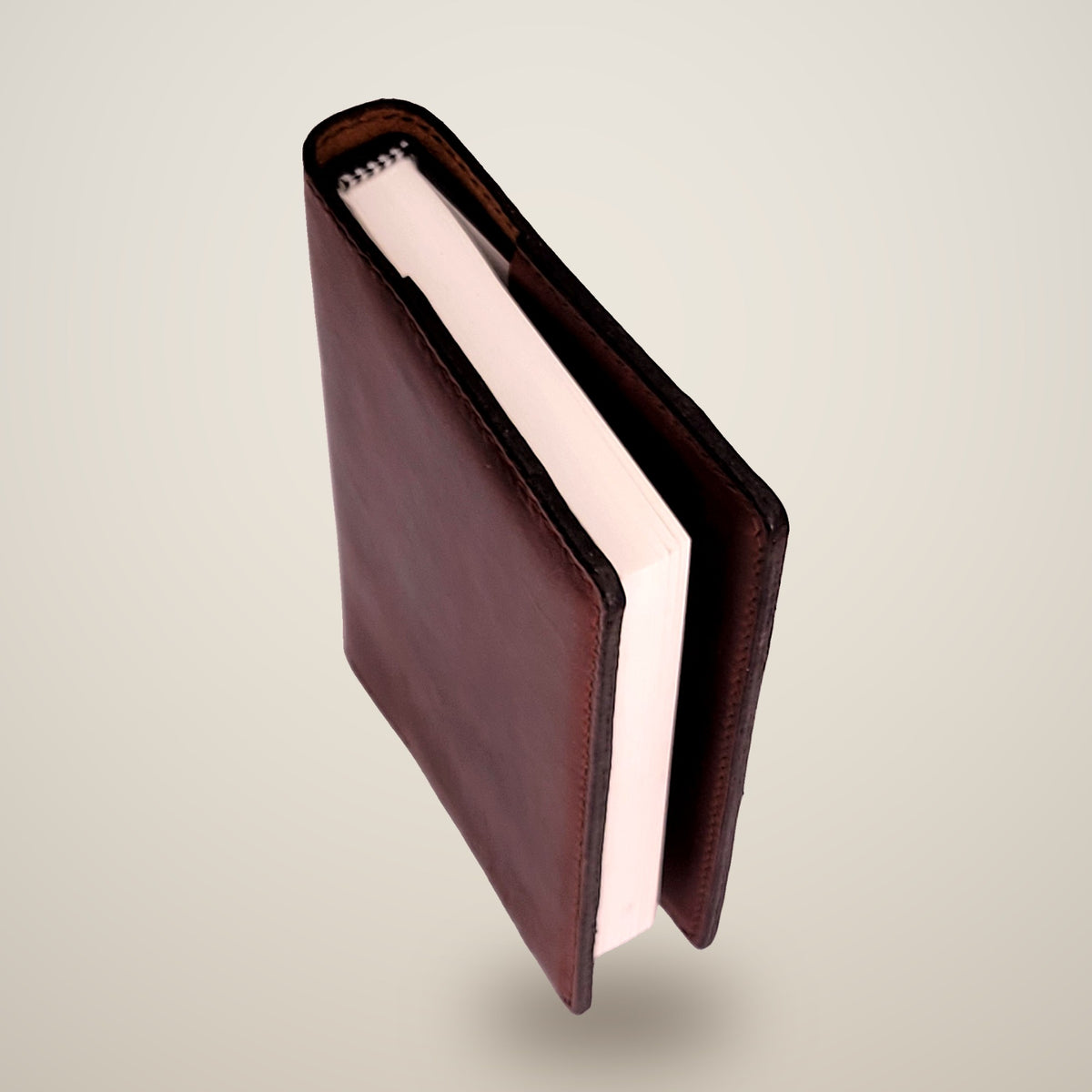 Medium Leather Notebook Cover (Sketchbook Included) – Brown / dark brown thread