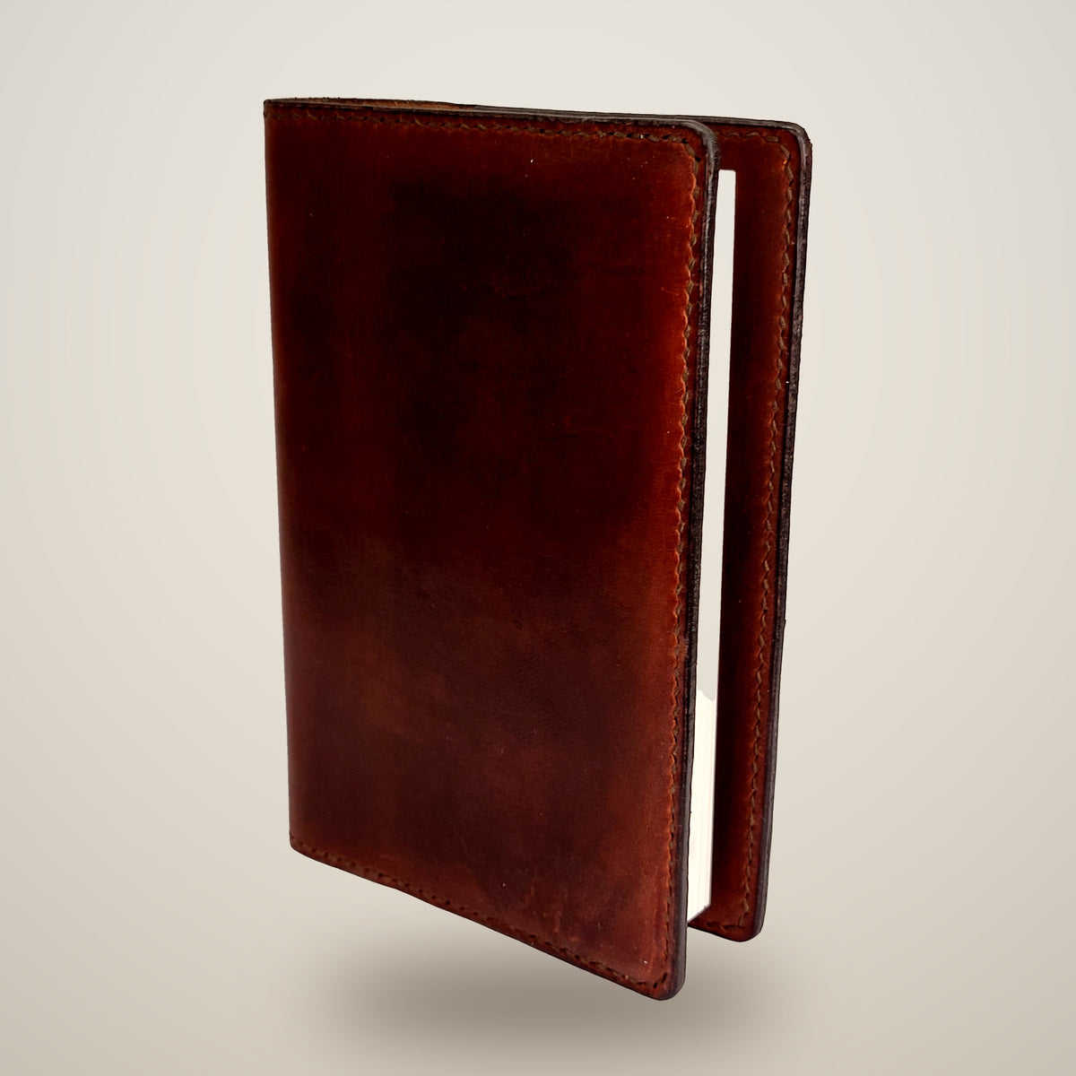 Medium Leather Notebook Cover (Sketchbook Included) – Brown / dark brown thread