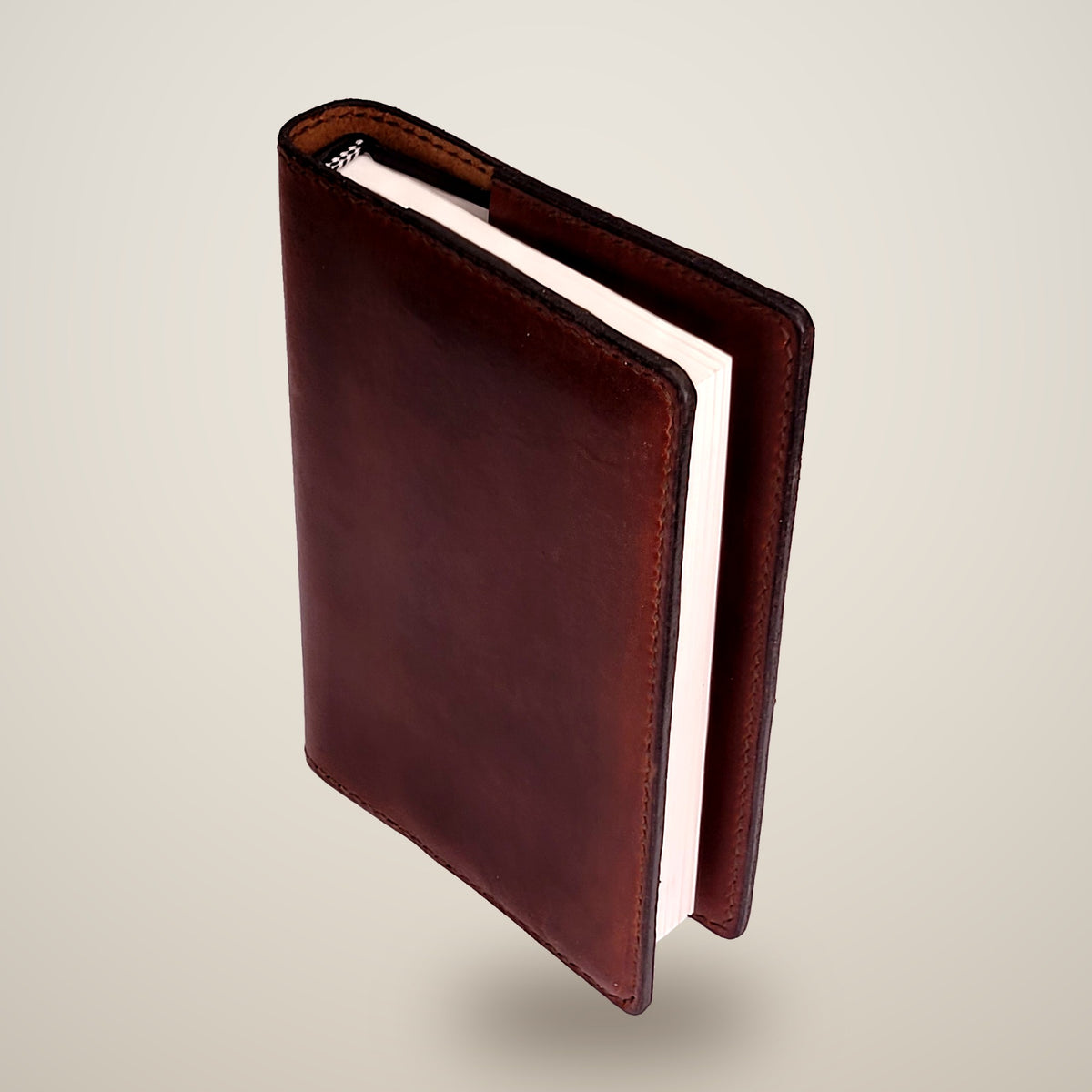 Medium Leather Notebook Cover (Sketchbook Included) – Brown / dark brown thread