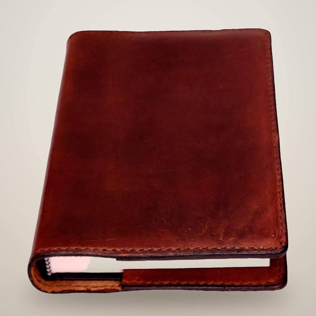 Medium Leather Notebook Cover (Sketchbook Included) – Brown / dark brown thread