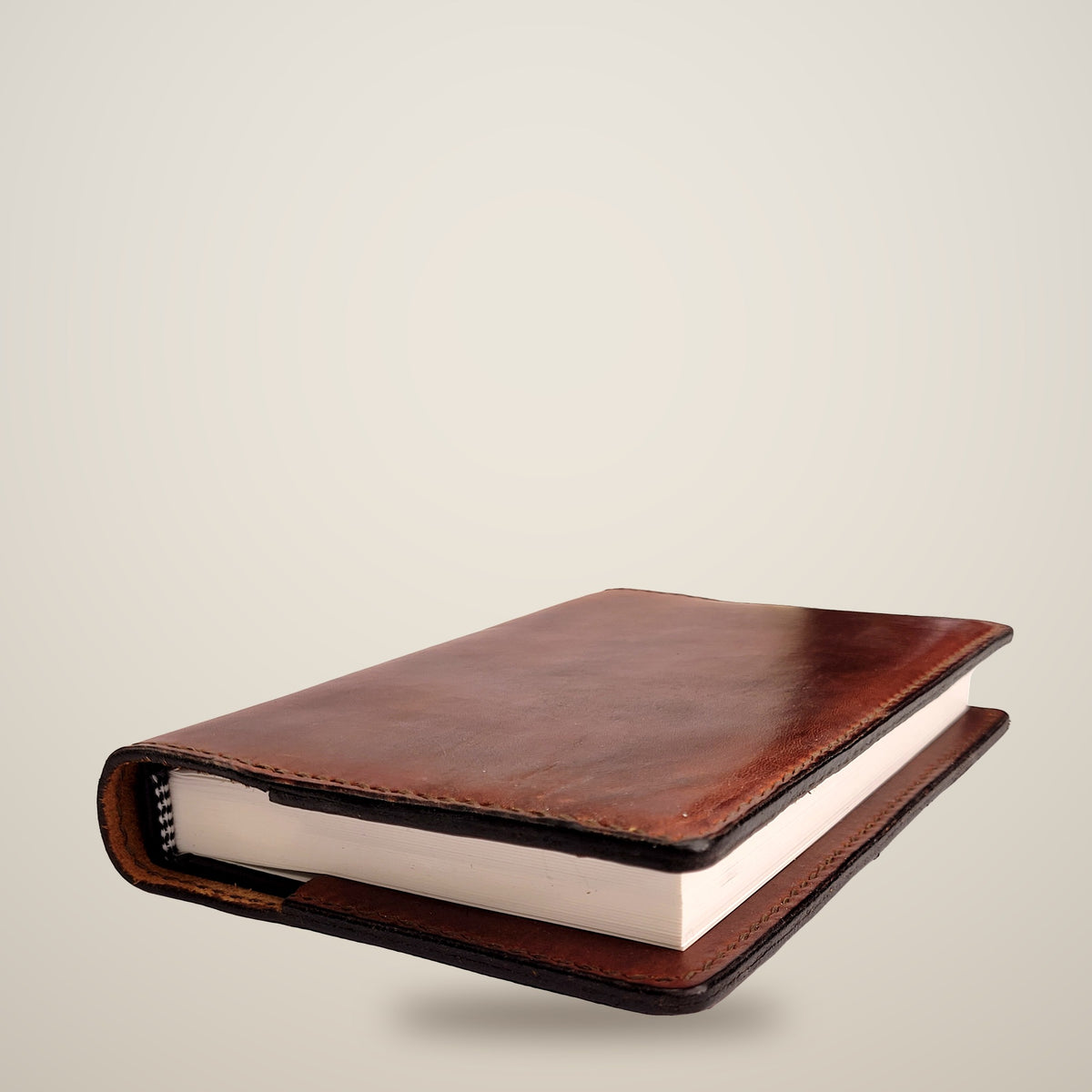 Medium Leather Notebook Cover (Sketchbook Included) – Brown / dark brown thread