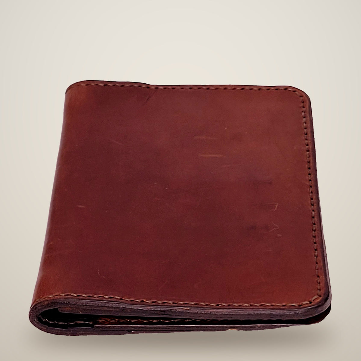 Medium Leather Passport Wallet – Brown, black & brown pockets / dark brown thread