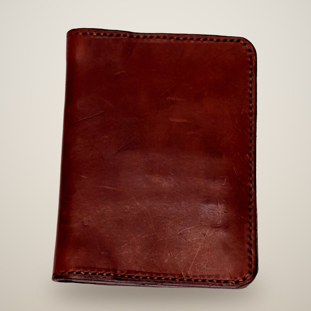 Medium Leather Passport Wallet – Brown, black & brown pockets / dark brown thread