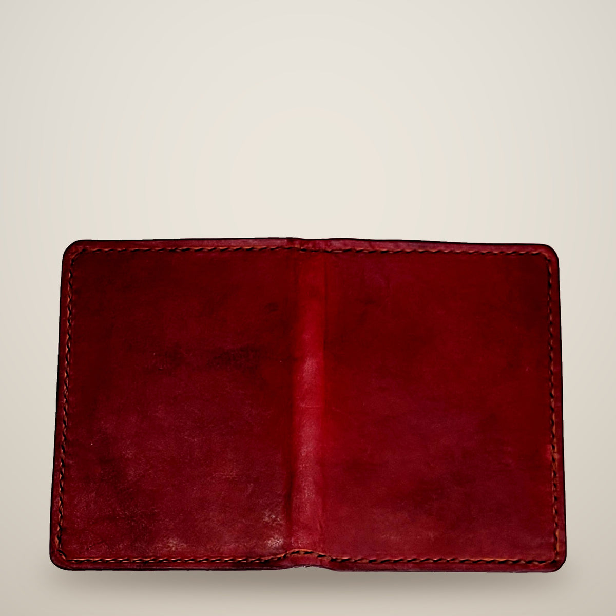 Four-Slot Wallet – Dark red, black panels