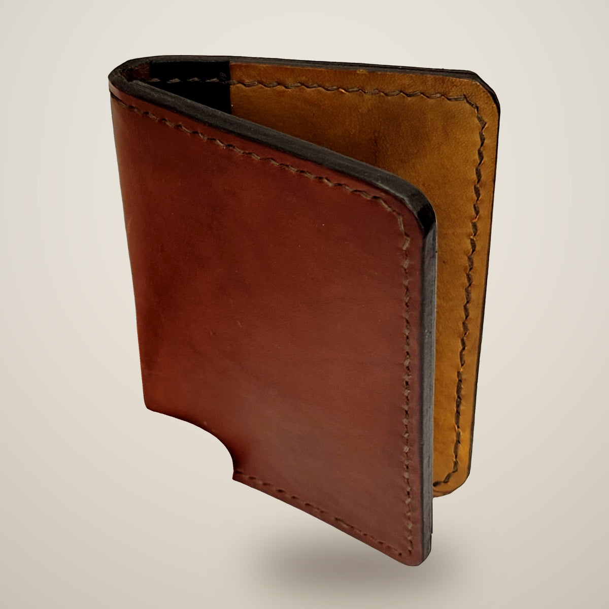 Four-Slot Wallet – Brown, tan & black panels