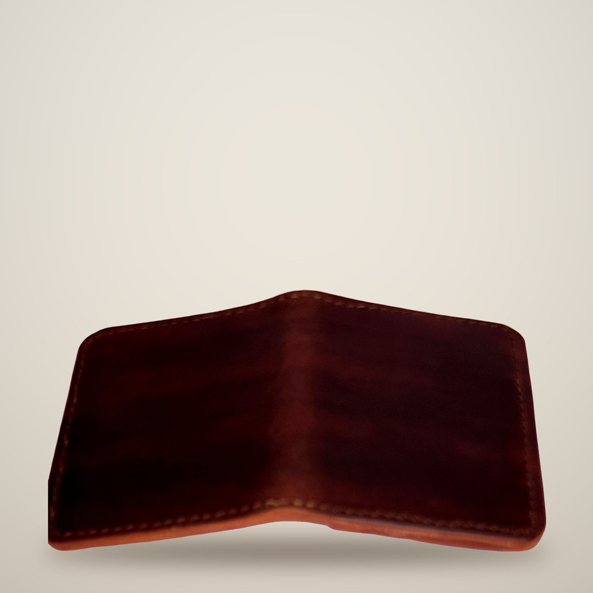 Small Lined Wallet – Chunky – dark brown, red plaid lining