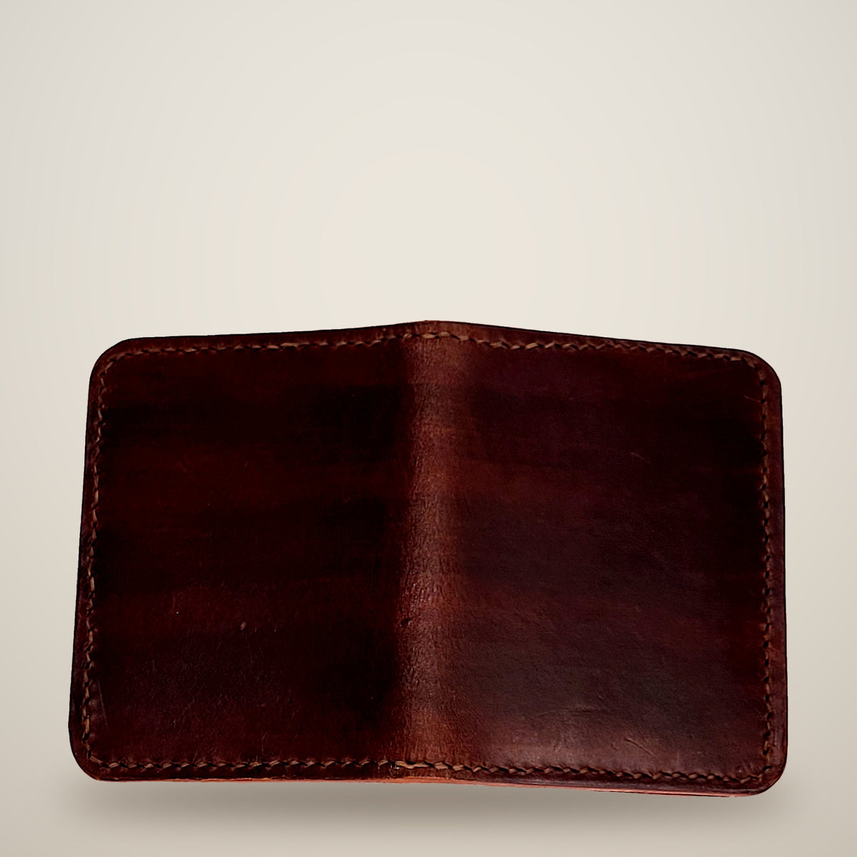 Small Lined Wallet – Chunky – dark brown, red plaid lining