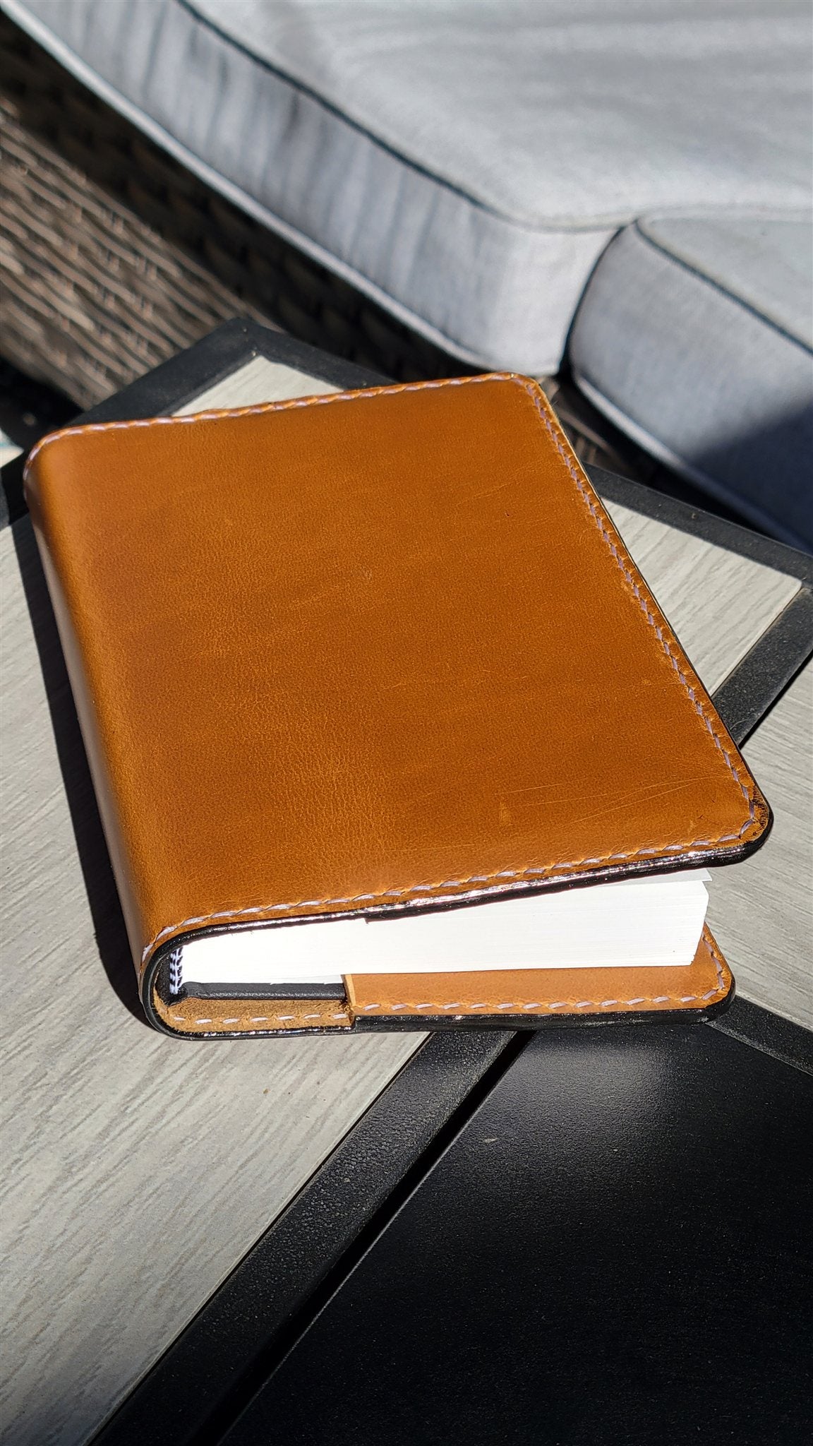 Medium Notebook Cover – Amber Tan (Sketchbook Included) – photo 1