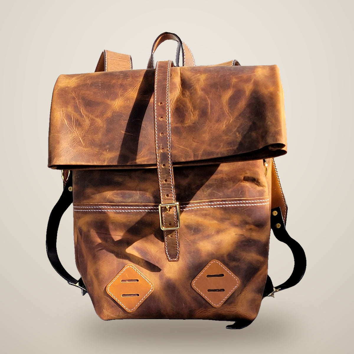 Traveller Roll-Top Backpack Large – Honey