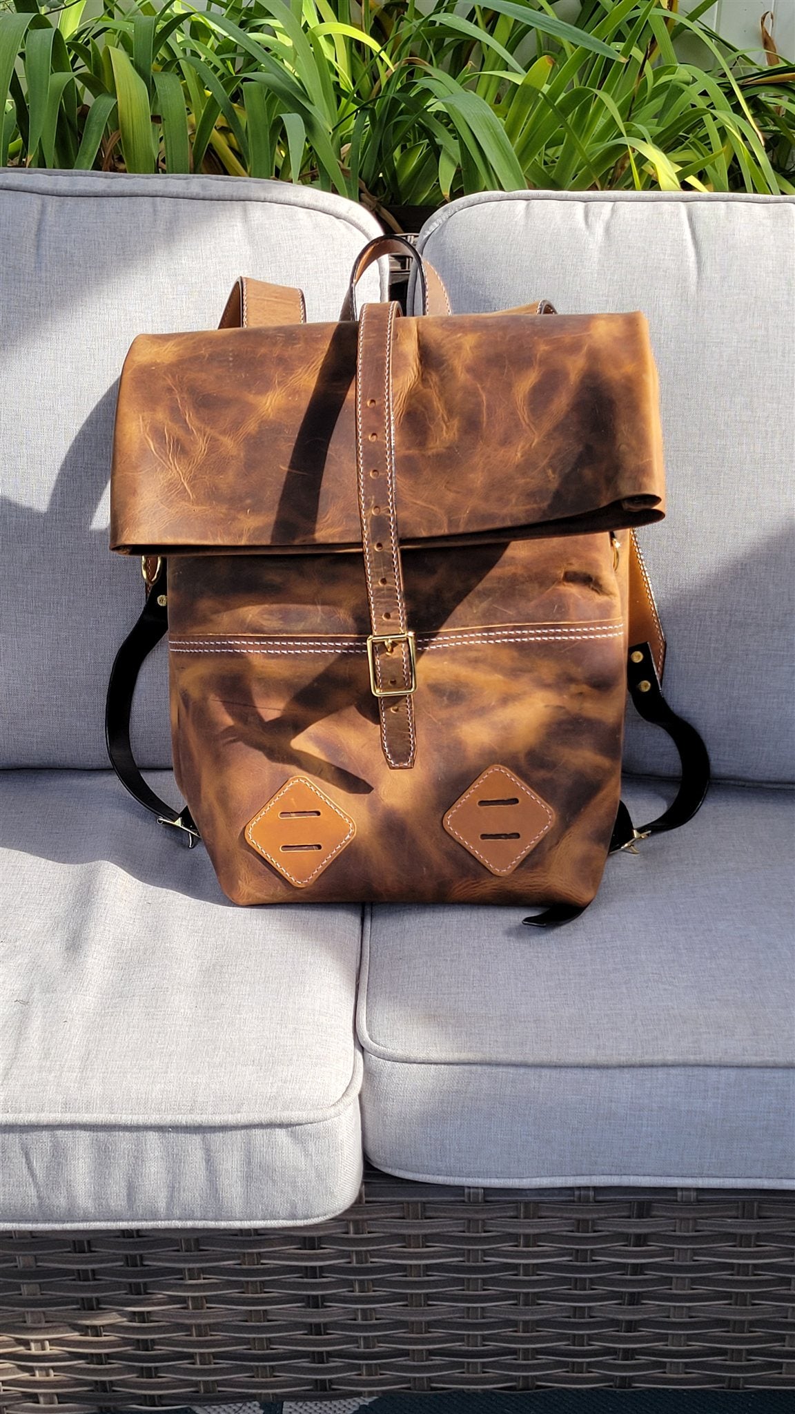 Traveller Roll-Top Backpack – Honey – photo 1