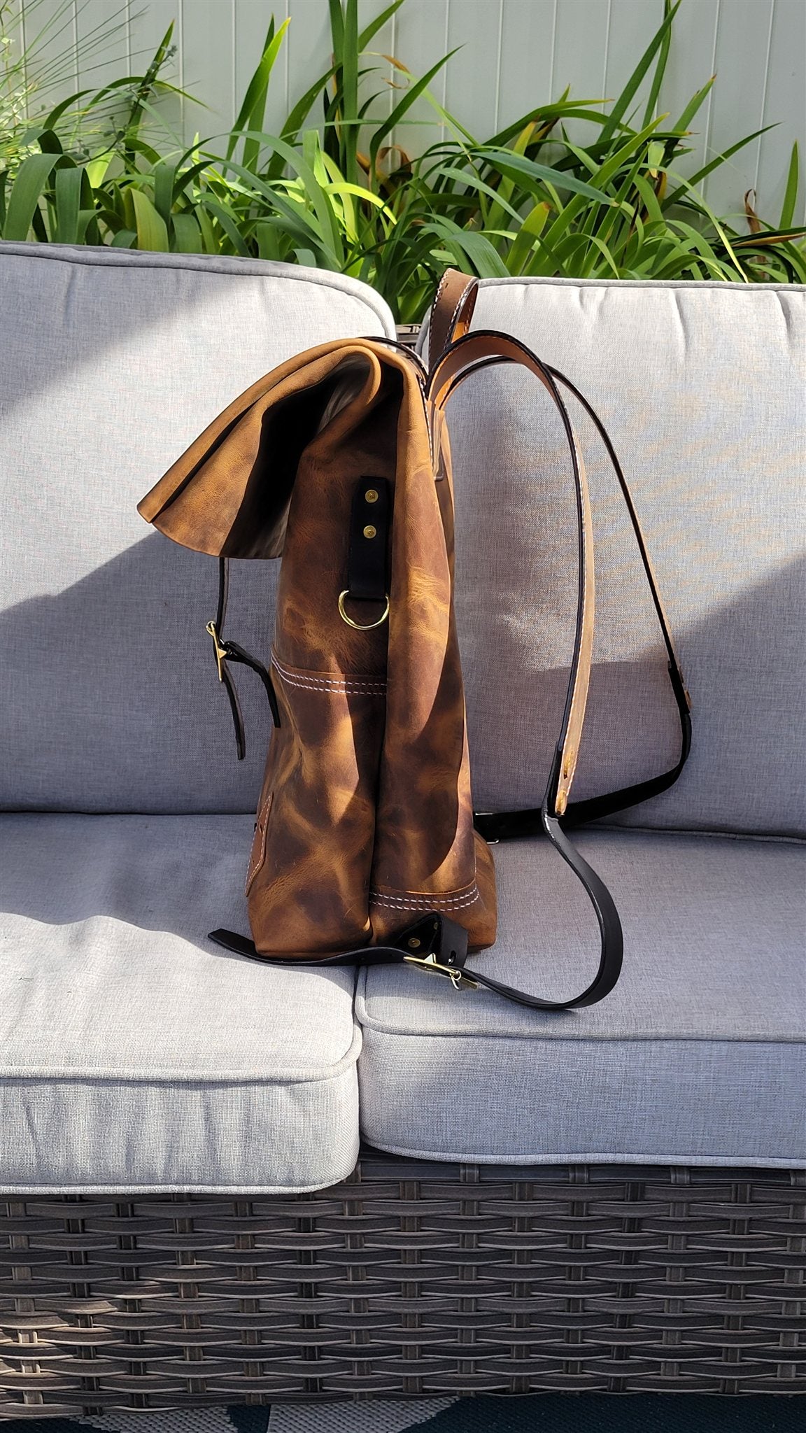 Traveller Roll-Top Backpack – Honey – photo 5