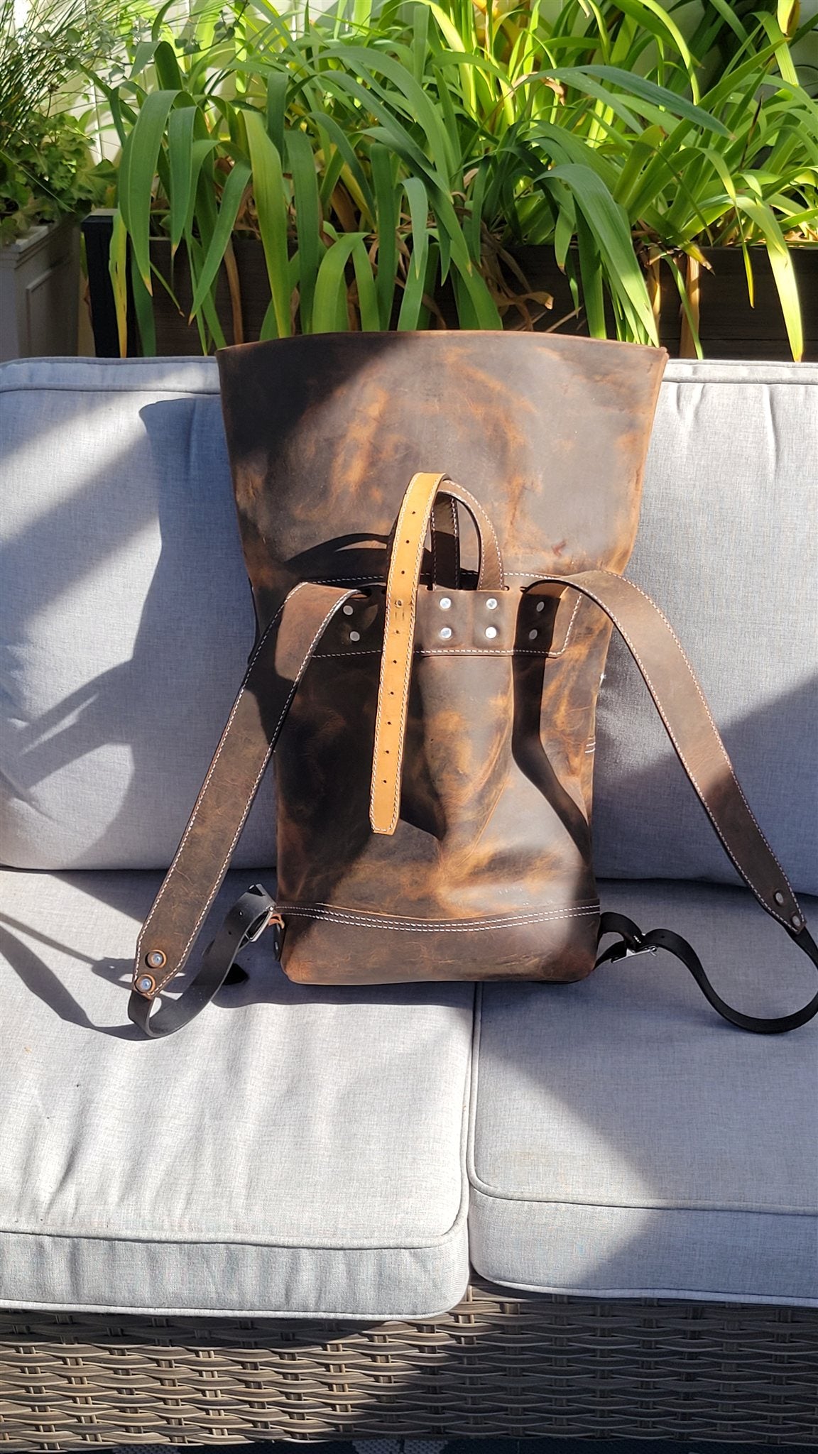 Traveller Roll-Top Backpack – Walnut – photo 14