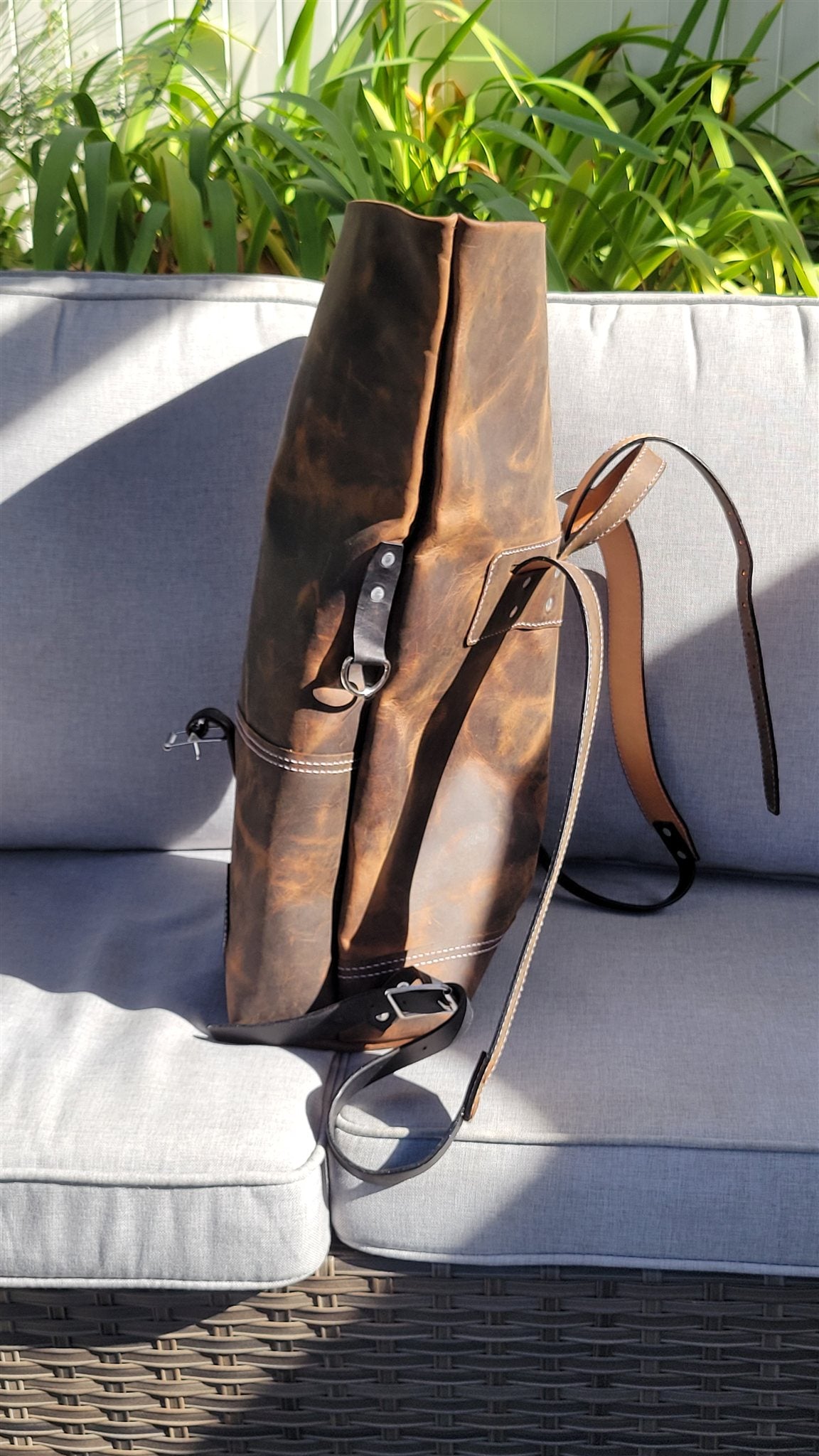 Traveller Roll-Top Backpack – Walnut – photo 15