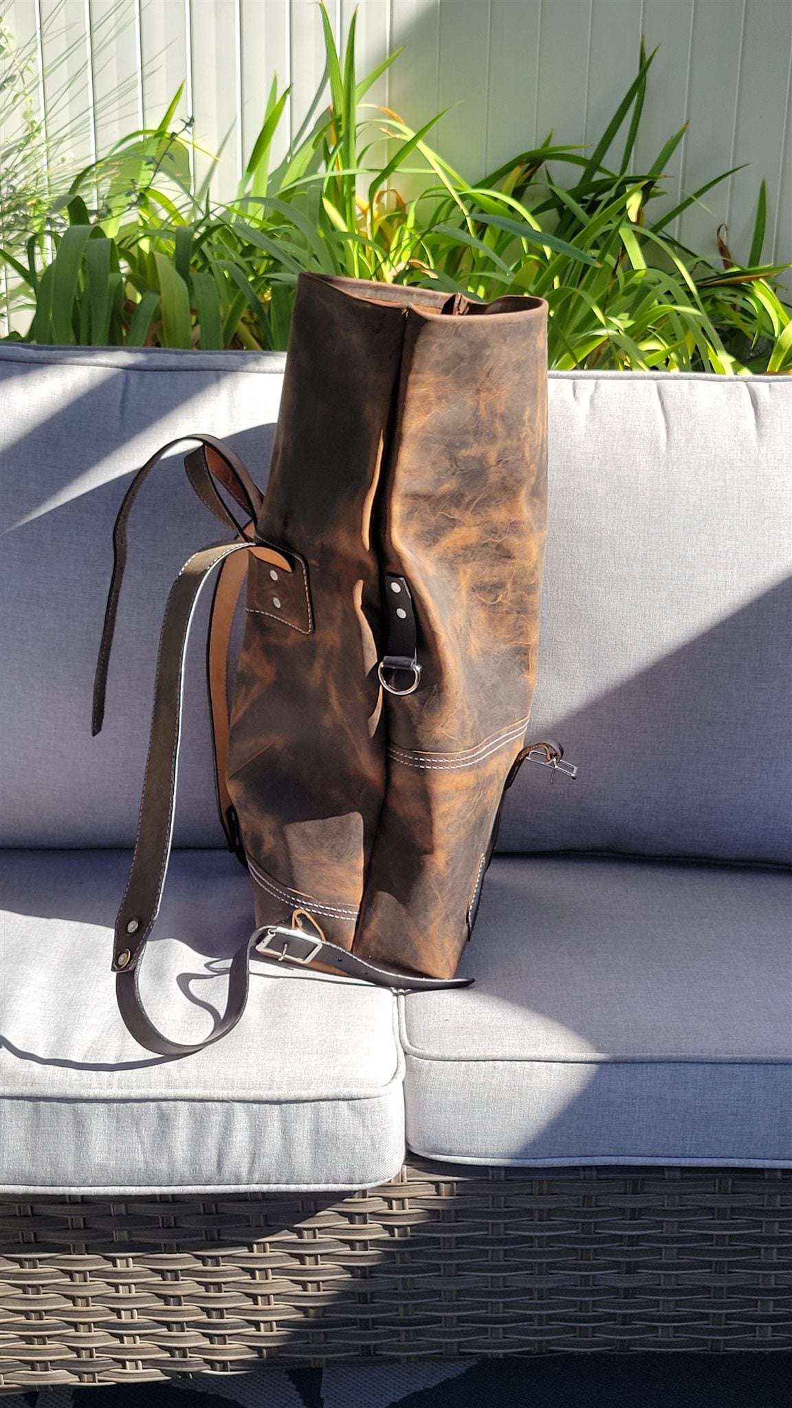 Traveller Roll-Top Backpack – Walnut – photo 16