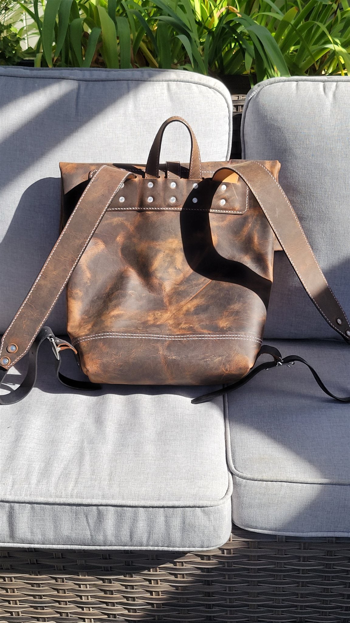 Traveller Roll-Top Backpack – Walnut – photo 3