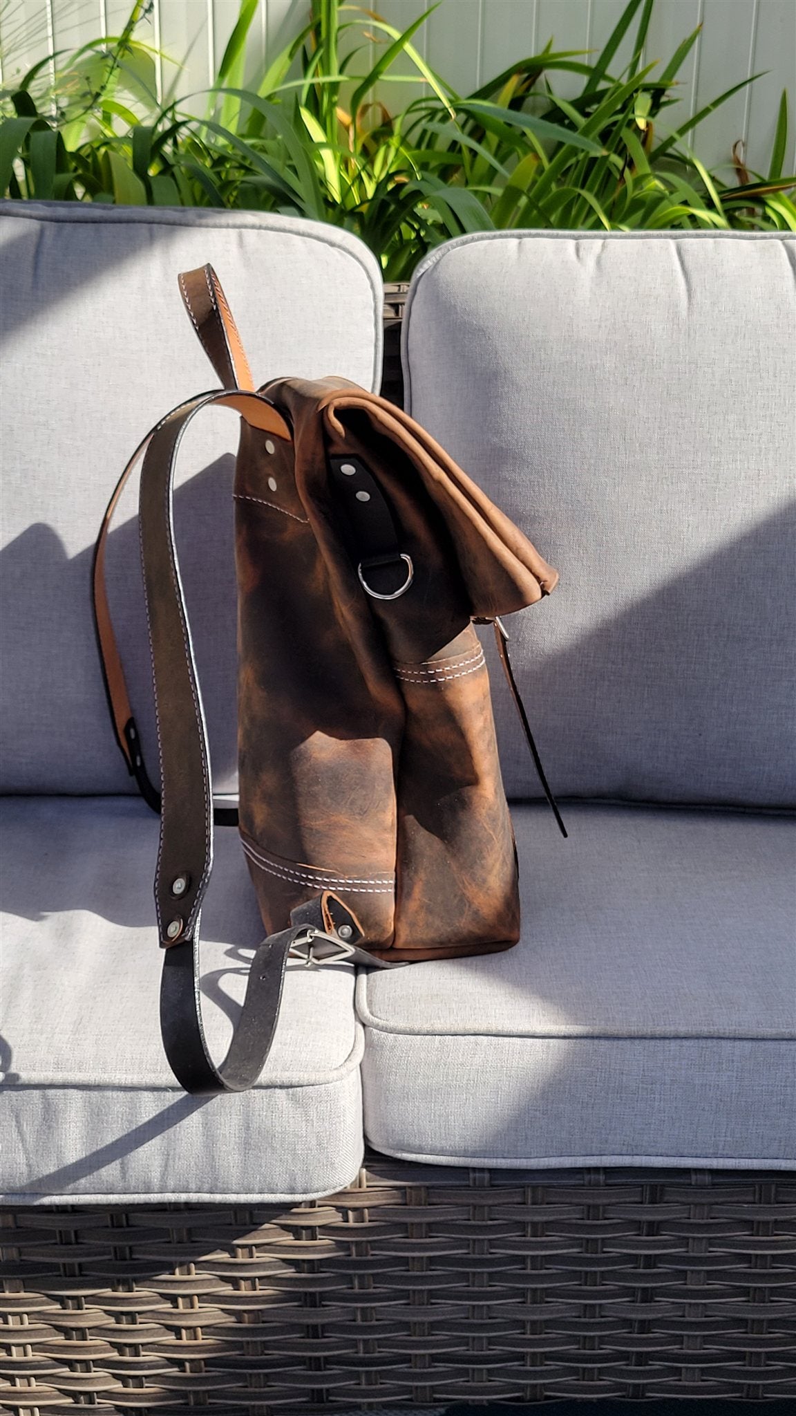 Traveller Roll-Top Backpack – Walnut – photo 4